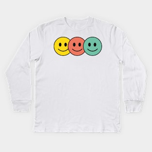 Emoji Smile Kids Long Sleeve T-Shirt